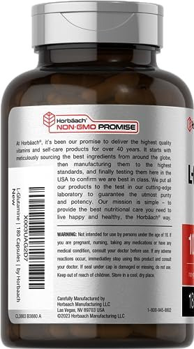 Horbäach L Cápsulas De Glutamina | 1000mg | Contagem 180 | P - Imagem 3