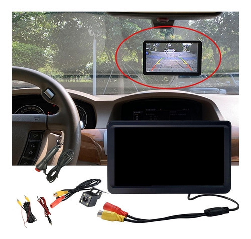 Monitor De Carro Com Visão Traseira De 7 Polegadas De - Imagem 3