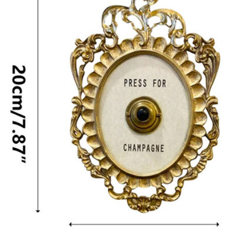 Campainha Decorativa Q - Anel De Tabuleta De Champanhe - Dou - Imagem 3