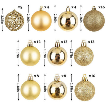 Pacote De 100 Esferas De Natal Para Decoração De Árvores - Imagem 2