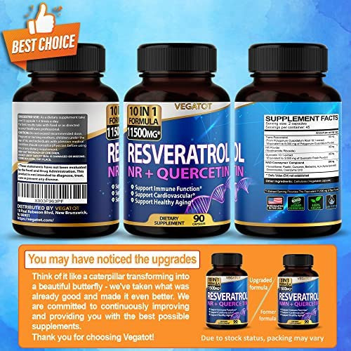 Vegatot 10 Em 1 Força Resveratrol 11.500mg Com Quercetina En - Imagem 5