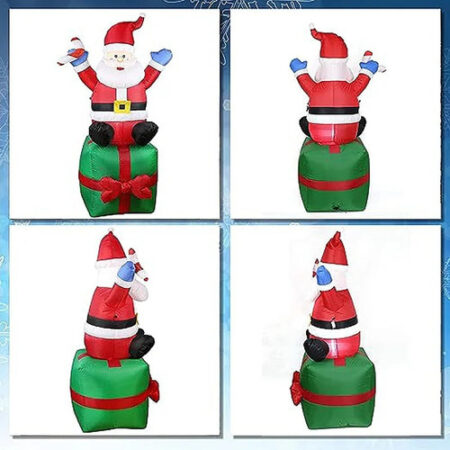 Decorações De Natal De 1,8 M Led Inflável Papai Noel - Imagem 6