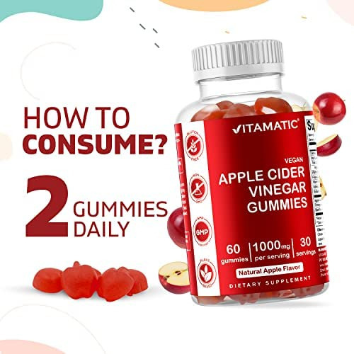 Gomas De Vinagre De Cidra Vitamatic - 1000 Mg Por Porção - - Imagem 4