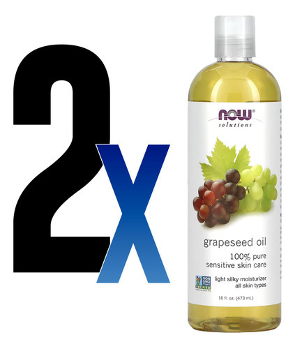 Óleo De Semente De Uva 473ml Now Foods Grapeseed Oil 2un - Imagem 2