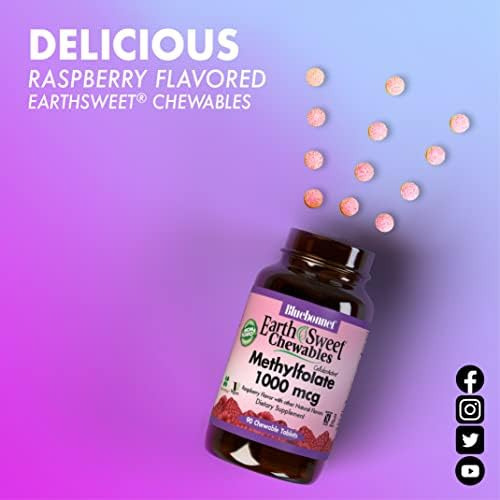 Bluebonnet Earth Sweet Celular Metilfolato Ativo 800 Mcg Co - Imagem 5