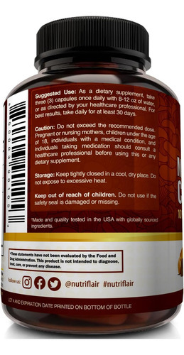 Suplemento De Cogumelo Nutriflair 2600mg, 90 Cápsulas - Mist - Imagem 6