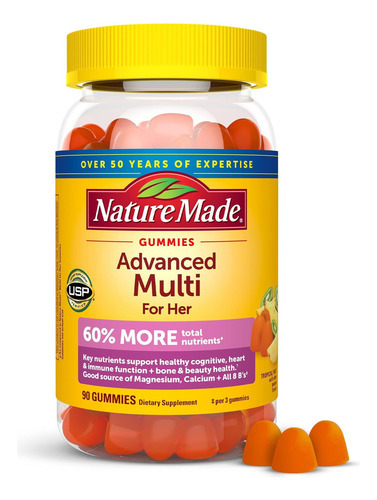 Gomas Multivitamínicas Avançadas Da Nature Made Para Ela Com