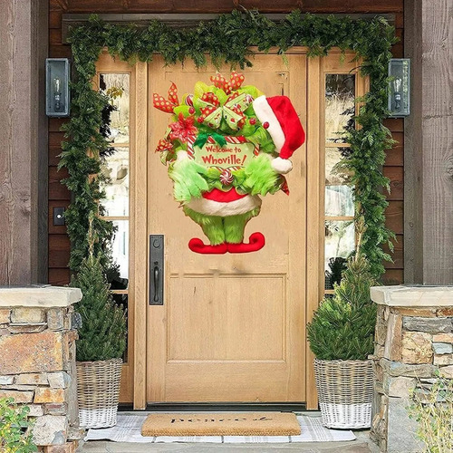 Guirlanda De Natal Grinch, Enfeite De Pelúcia Ladrão - Imagem 8
