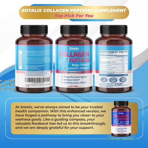 Peptídeos De Colágeno 16.780 Mg Com Biotina + Queratina, Vit - Imagem 6