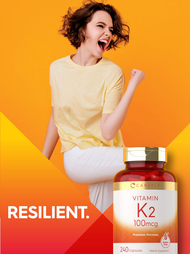 Suplemento Carlyle Vitamin K2 100mcg Mk-4 240 Cápsulas - Imagem 7