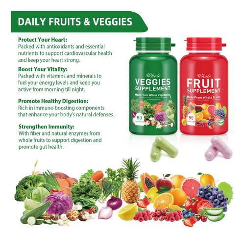 Daiias Frutas E Legumes Suplementos, Frutas E Veggies Suplem - Imagem 6