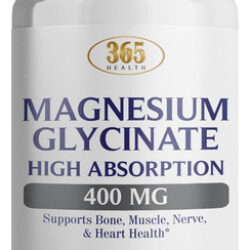 365 Glicinato De Magnésio Da Saúde, 400 Mg Por Porção, 120 C