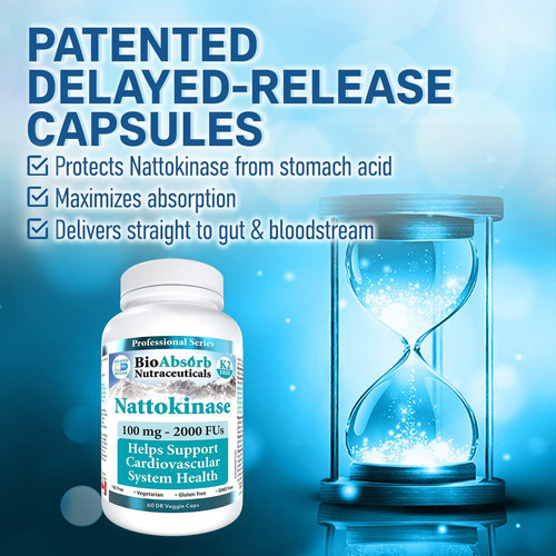 Suplemento Bio Absorb Nattokinase. Enzima De Extrato De Natt - Imagem 3