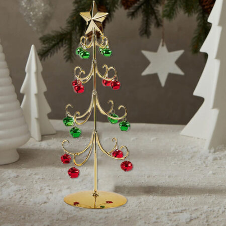 Decoração De Natal: Mesa, Árvore De Metal, Ferro Forjado, Or - Imagem 6