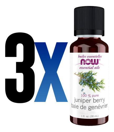 Óleo Bagas Zimbro Now Foods Juniper Berry 30ml Importado 3un - Imagem 2