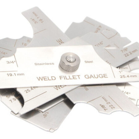 Q Régua De Inspeção De Soldagem Weld Fillet Gauge Em Aço - Imagem 9