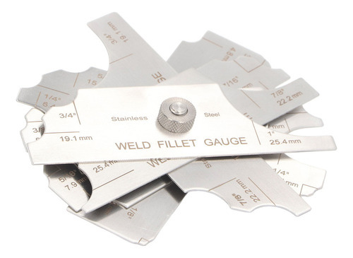 Q Régua De Inspeção De Soldagem Weld Fillet Gauge Em Aço - Imagem 9