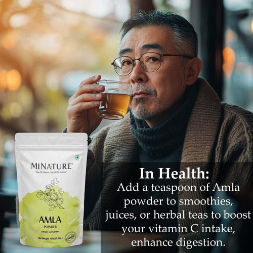 Amla Em Pó (amla Fruit Powder) Da Mi Nature | Usda Orgânico - Imagem 3