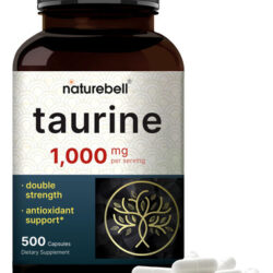 Suplemento Naturebell Taurine 1.000 Mg 500 Cápsulas