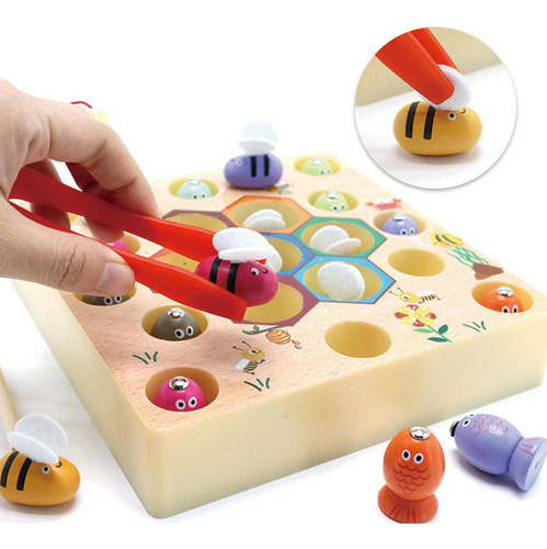 Montessori De Madeira Braçadeira De Pesca Jogar Jogamento - Imagem 11