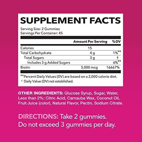 Vitamina B7 Havasu Nutrition/ 5000 Mcg/90 Gomitas - Imagem 2