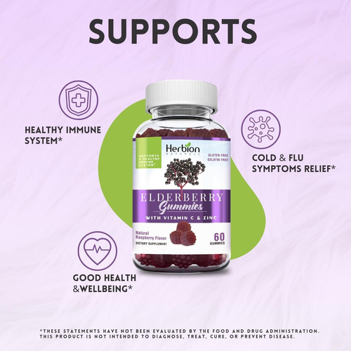 Gomas De Sabugueiro Herbion Com Vitamina C E Zinco - Suporte - Imagem 5