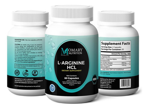 Nutrição Momary, L-arginina Hcl, Aakg (l-arginina Alfa-cetog - Imagem 2