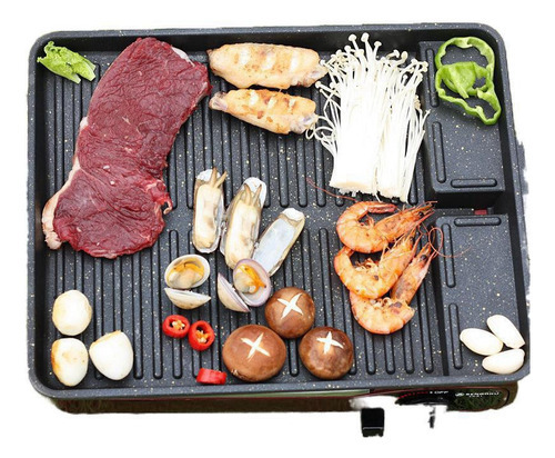 Panela De Churrasco Portátil Coreana, Placa Antiaderente P - Imagem 5