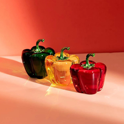 3 Peças De Cristal Escultura De Frutas Arte Estante De - Imagem 9