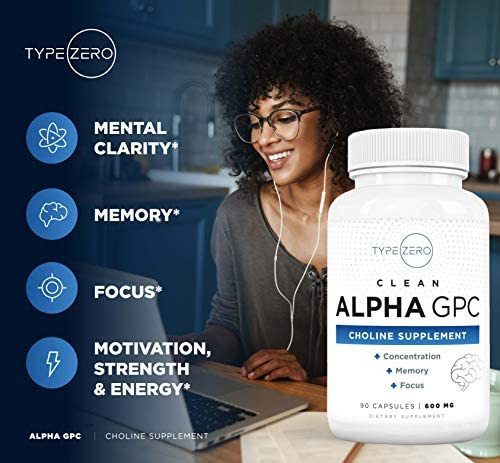 Suplemento De Colina Type Zero Ultra Clean Alpha Gpc (600mg - Imagem 4
