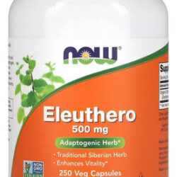 Now Foods Eleuthero, 250 Cápsulas 500 Mg