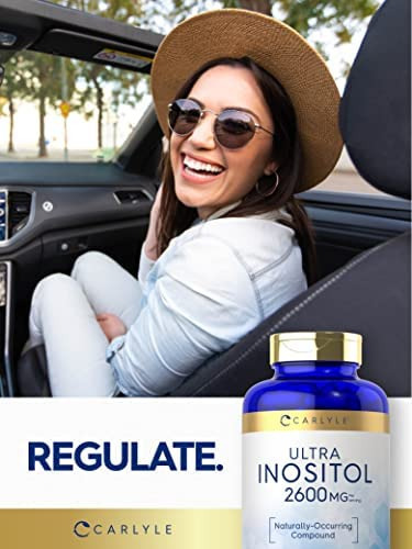 Carlyle Inositol Cápsulas 2600mg | 200 Contagem | Suplemento - Imagem 6