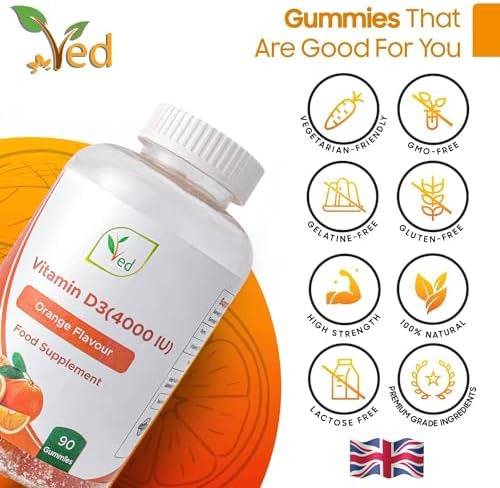 Gomas De Vitamina D3 Ved Para Adultos 4000 Ui, Sem Ogm - Sem - Imagem 9