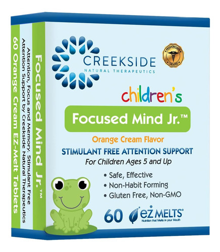 Creekside Naturals Focused Mind Jr., Suporte De Foco E Memór