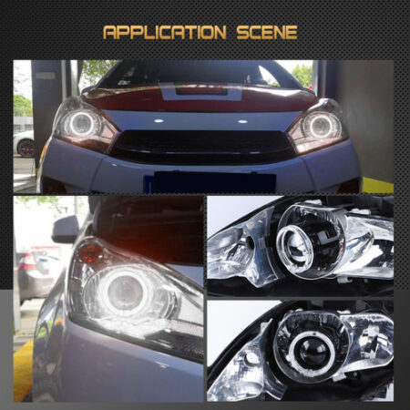 Lente De Projetor Led Angel Eye Bi Xenon Hi-lo Beam 2pcs - Imagem 7