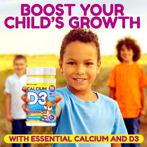 Comprimidos Mastigáveis ??vita Guard Calcium D3 Para Criança - Imagem 8