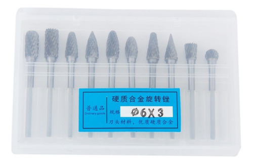 Kit 10 Limas Rotativa Carboneto Tungstênio Haste 6mm - Imagem 6