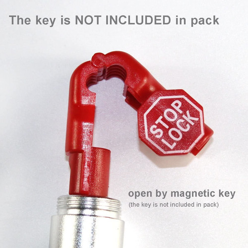 Peg Hook Lock Stop Lock 100 Peças De Plástico Vermelho Stop - Imagem 5