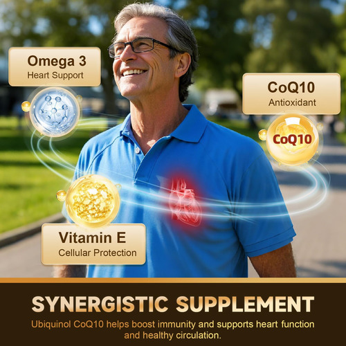 Ubiquunol Coqmg Softgels Com Vitamina E & Ômega-3, Coenzima - Imagem 4