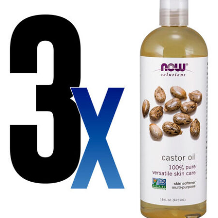 Óleo De Castor 473ml Now Foods Castor Oil 100% Puro 3un - Imagem 2