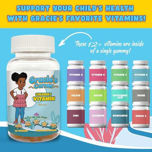 Gracies Corner Stars Kids Gomas Multivitamínicas Com Ômega 3 - Imagem 4