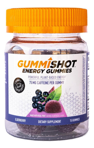 Gomas Energéticas Gummishot, 1125 Mg De Cafeína Mastigável À