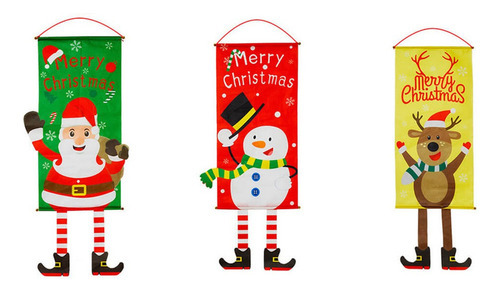 - 3 Enfeite Meia De Natal Lareira Decoração Natalina