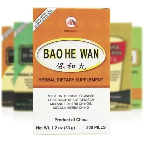 Bao He Wan Min Shan, 1,2 Onças, 200 Comprimidos