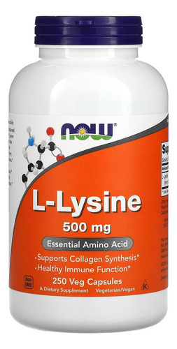 Agora L-lisina 500 Mg, 250 Cápsulas