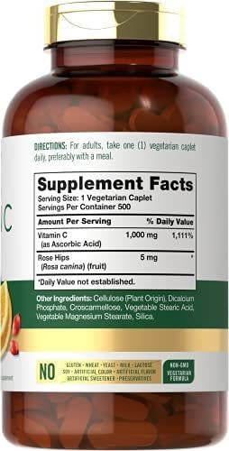 Vitamina C Carlyle 1000 Mg 500 Comprimidos - Imagem 2