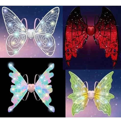 Elfo Fantástico Fada Elétrica Borboleta Asas Com Luz E Músic — foto 6 Elfo Fantástico Fada Elétrica Borboleta Asas Com Luz E Músic - Imagem 6