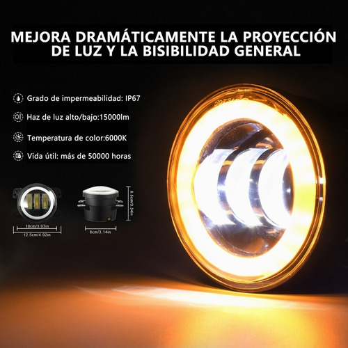 1 Par De Faróis De Neblina Led Angel Eye De 4 Polegadas Para - Imagem 7