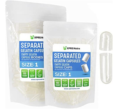 Cápsulas Separadas De Gelatina Xprs Nutra Tamanho 1 - Cápsu