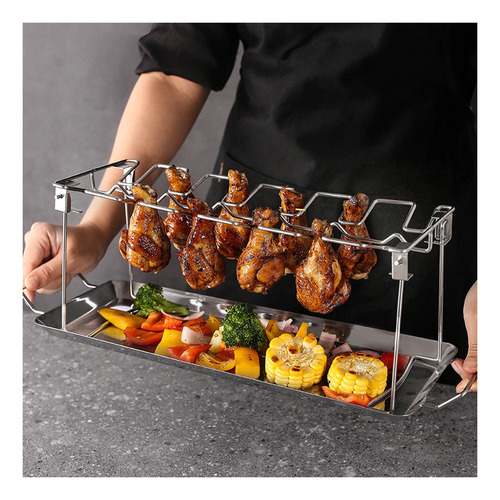 Suporte Para Coxas De Frango Assado À Prova De Ferrugem - Imagem 2